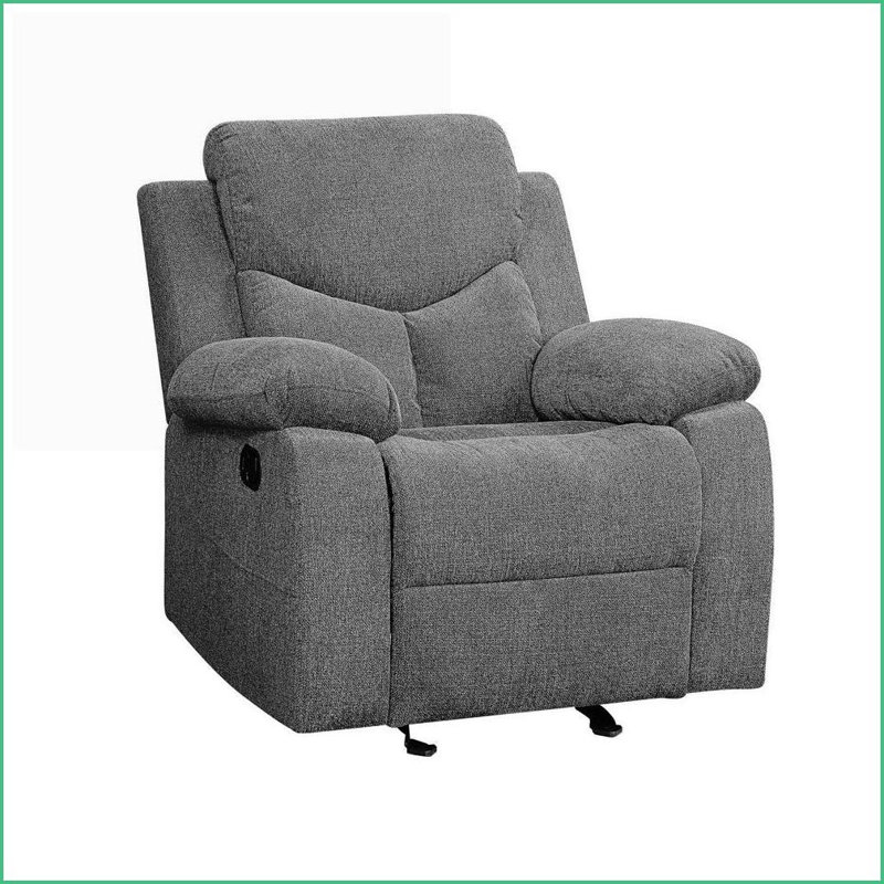 Fauteuil inclinable et oscillant inclinable moderne avec loquet externe | Gris | Chenille