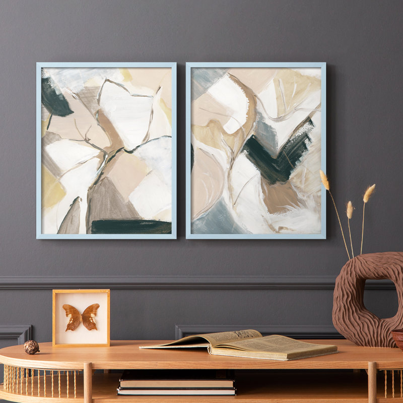 Marble Lines I - impression encadrée de qualité supérieure - prête à être accrochée - aucun clou requis - aucun clou requis