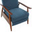 Wood Arm Push Back Recliner in Performance Fabric - Denim-1224322065