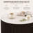 31" Round Coffee Table with Storage, Faux Marble Top Drum Coffee Table