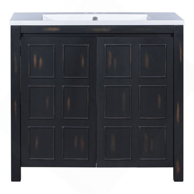 Meuble-lavabo exquis au charme rustique et au design fonctionnel