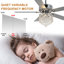 Ventilateur de plafond en cristal Glam de 52 pouces avec lumières et télécommande Trogdon-547294701
