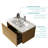 Integrated White Ceramic Basin, Drain Not Included-118611240