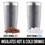 Gobelet en acier inoxydable 20 oz avec couvercle et paille Zulay Kitchen-115242852