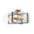 4-Light Beveled Glass Square Semi-Flush Mount
