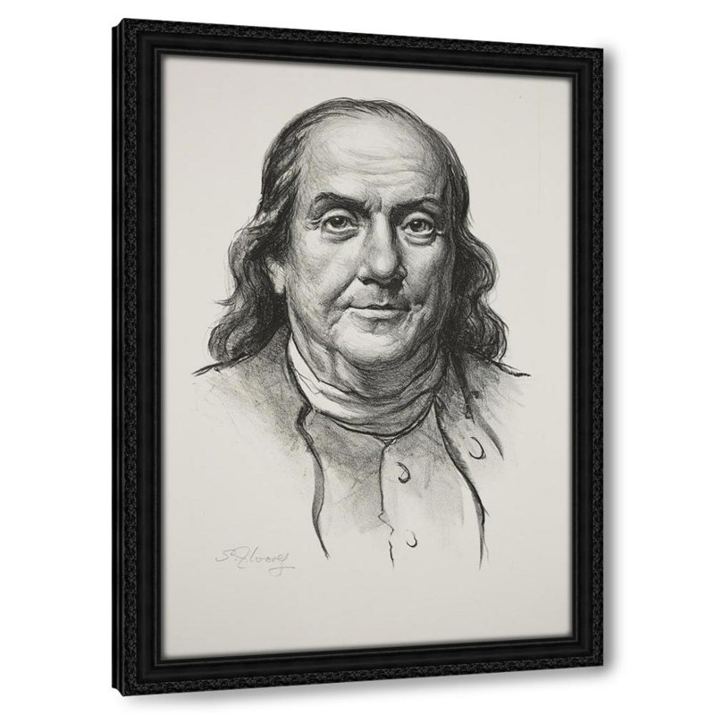 Benjamin Franklin, 40" H x 28" W