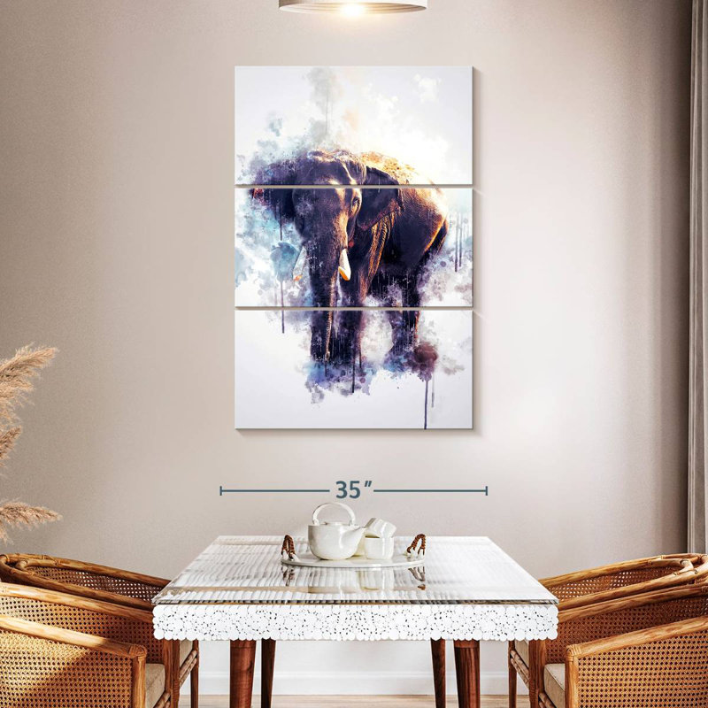 Brampt Elephant Looking, 32" H x 20" W