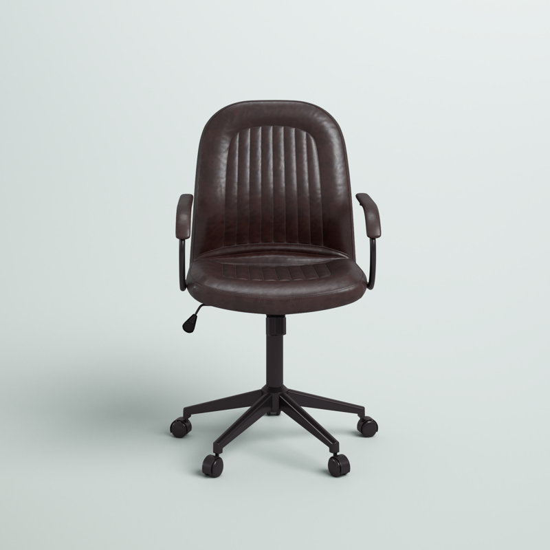 Chaise de travail Arzola, Marron foncé