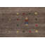 Tapis brun brun à motif tribal Gabbeh