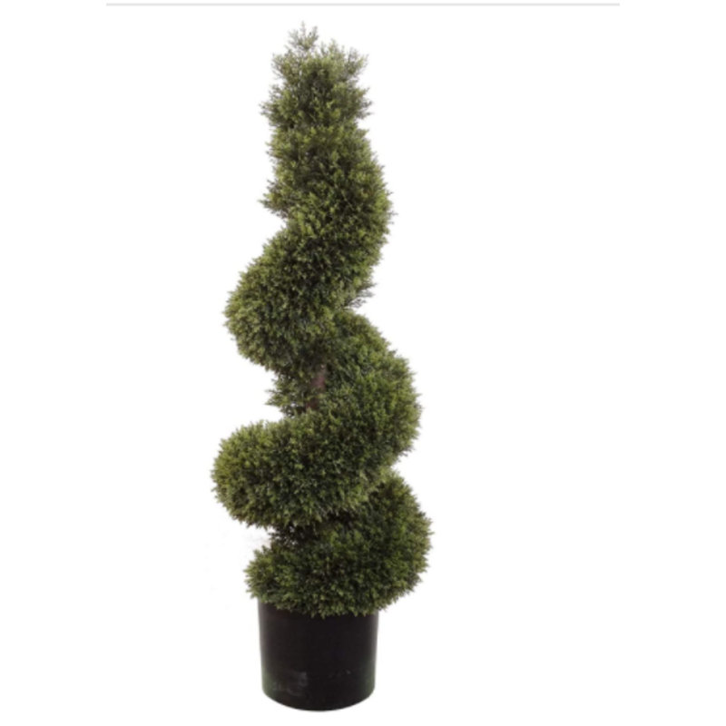 Topiaire de cèdre artificiel 35 po de haut en spirale intérieur / extérieur