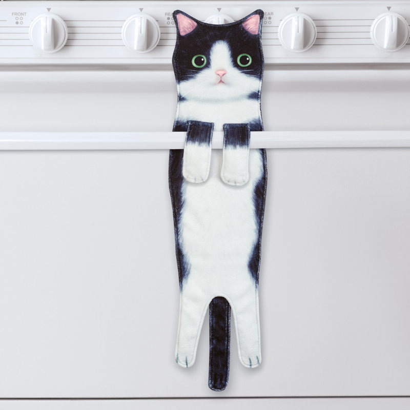 Adorable Cat-Shaped Hanging Kitchen Towel