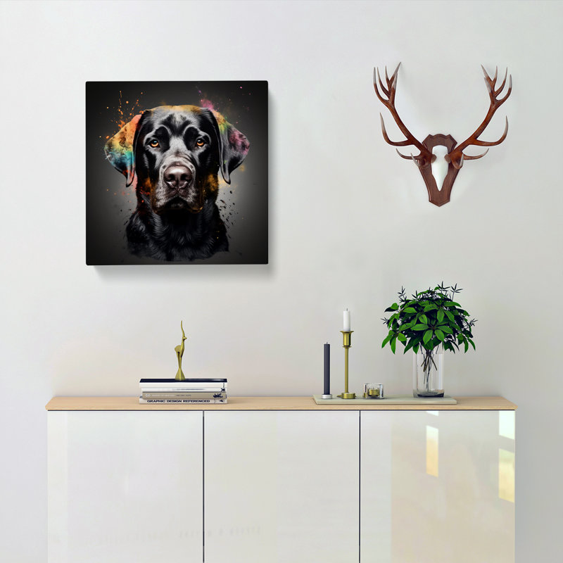 Labrador Retriever Conceptual Art No.1 - Wrapped Canvas, 50cm H x 50cm W x 3cm D