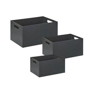 17 Stories Tahlya Faux Leather Decorative Basket