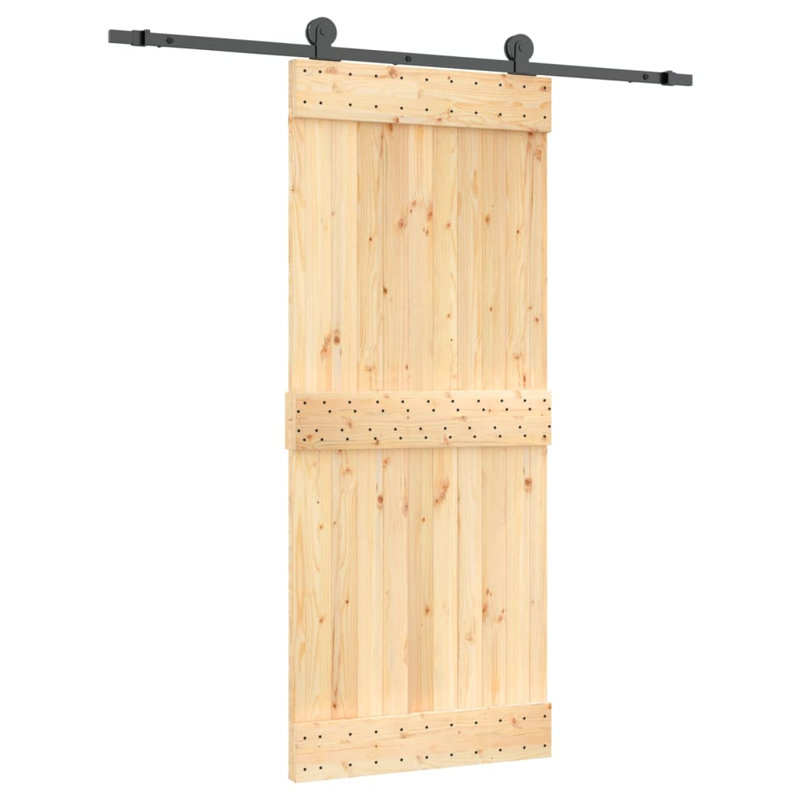 Porte coulissante avec quincaillerie Vidaxl, 33,5 po x 82,7 po