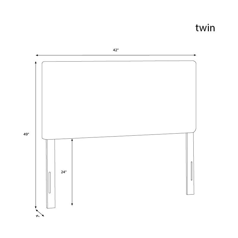 Cinta Upholstered Headboard, Twin