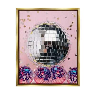 Boules disco brillantes encadrées sur toile par Jesse Keith