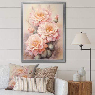 Yeidy, cactus rose, vert, impression romantique I