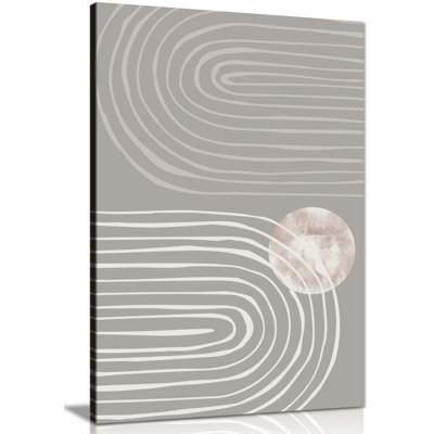 Gray Arch Line - Wrapped Canvas Print