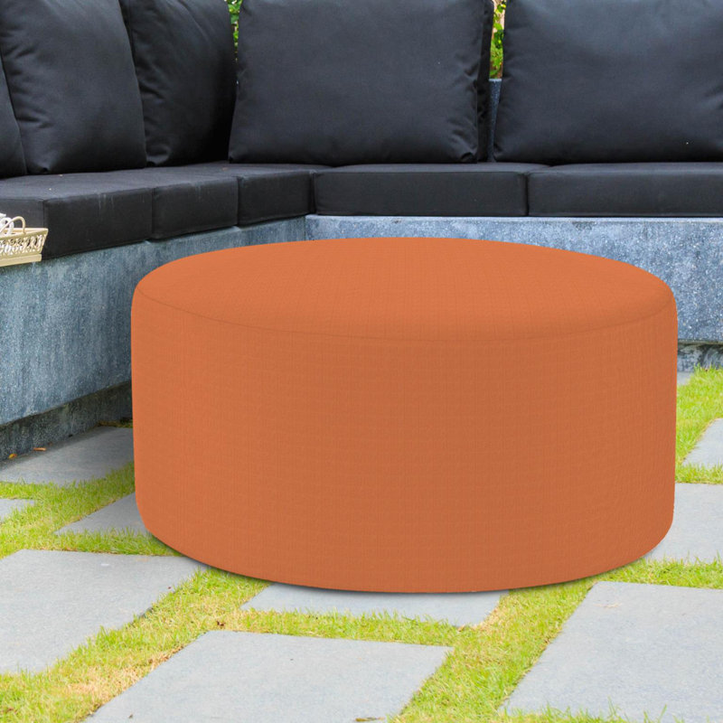 Housse pour repose-pieds Averey, Acrylique Sunbrella, Orange