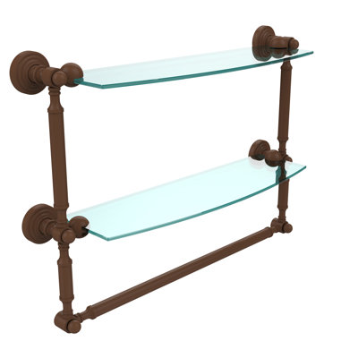 Retro Wave 2 Piece Tiered Shelf with Towel Bar