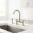 Selected Bridge Double Handles Kitchen Faucet With Side Spray-69535609