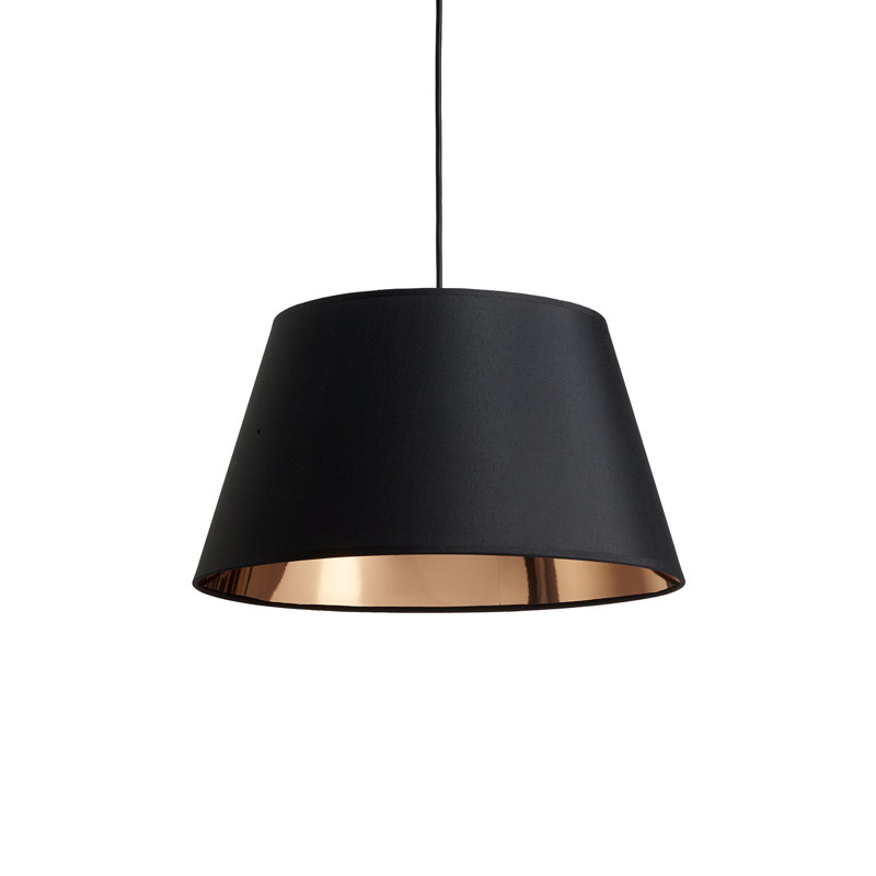 Jarrard 1 - Light Black Cone Pendant, Black/Copper