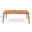 Table de salle à manger en bois pour l'extérieur - Finition grain naturel, 72,09 po de profondeur, 36,37 po de largeur, 30,58 po de hauteur, 52,51 lb de poids, surface facile à assembler pour la finition des repas Grace, profondeur, largeur