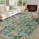 Insect and Plant Vertical Striped Textured Washable Area Rug - Nature-Inspired Carpet for Living Room, Bedroom, or Office