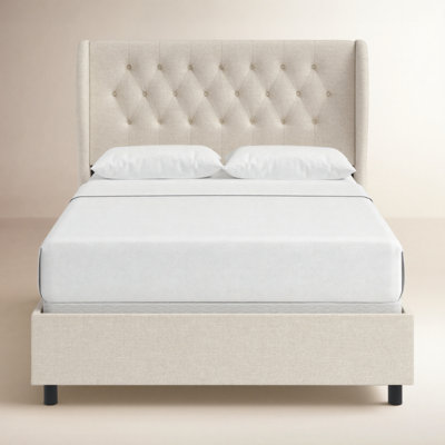 Tomey Upholstered Wingback Bed