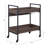 Jerrick Walnut & Black Finish Serving Cart