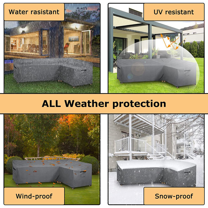 Housse pour canapé modulaire en L résistant à l'eau, H 31 po x l 104 po x P 83 po