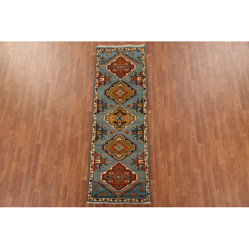 Tapis de couloir géométrique traditionnel 3 x 8