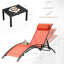 60'' Long Reclining Chaise Lounge Set with Cushions and Table-88414030