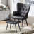 Tufted Wingback Chair and Ottoman-239938066