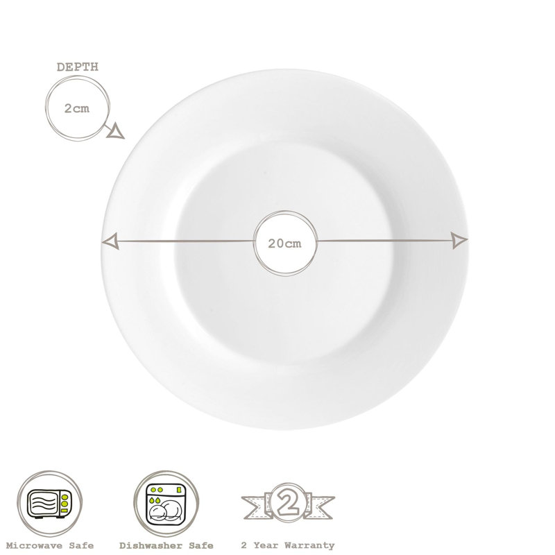 Toledo Glass Dinner Set - 25cm - 18pc