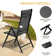 Rectangular 6 - Person Patio Dining Table Set - Extendable Metal Table, 6 Folding Chair (Set of 7)