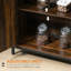 Armoire de cuisine, buffet avec portes, armoire à café avec tablettes réglables, brun rustique