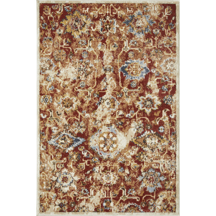 Raashi Washable Abstract Indoor Rug