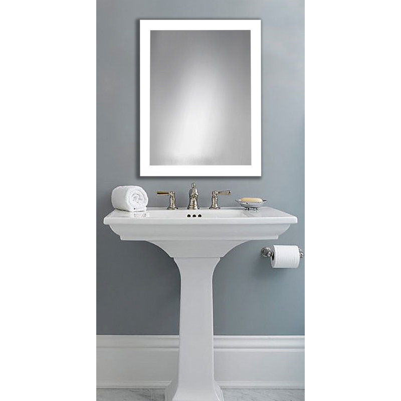 Gollu Engineered Wood Mirror, 30" x 40", White 