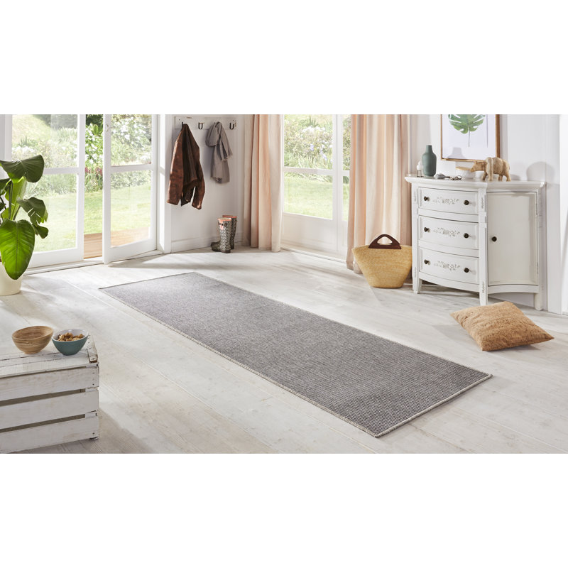 Nature Flatweave Silver/Grey Rug, Runner 80 x 450cm