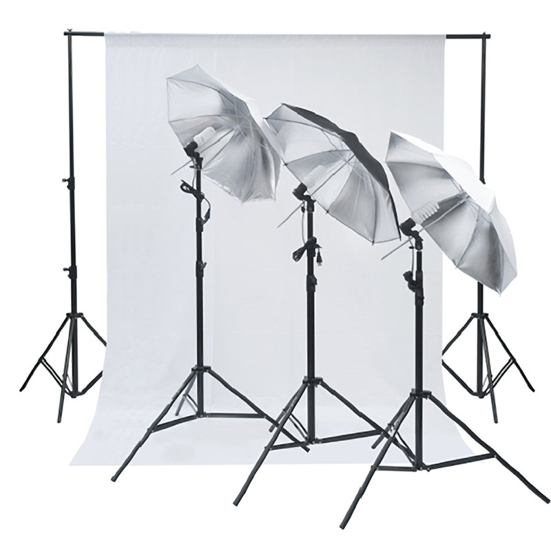 Ensemble d'éclairage professionnel pour parasol / studio