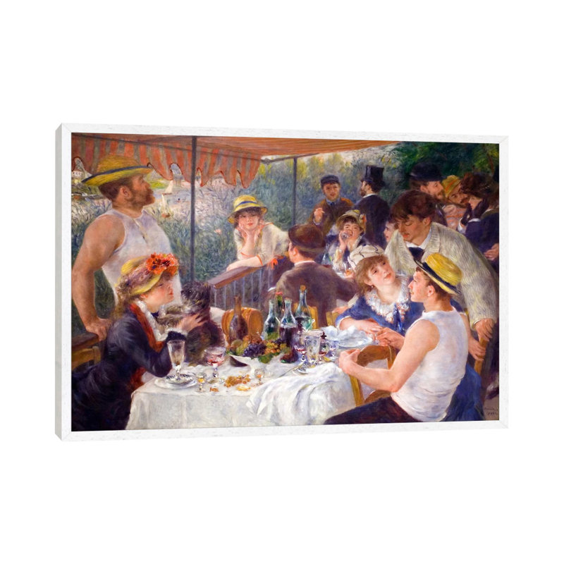 The Luncheon Of The Boating Party 1881 by Pierre-Auguste Renoir - Floater Frame Painting on Canvas, 66.04 cm H x 45.72 cm W