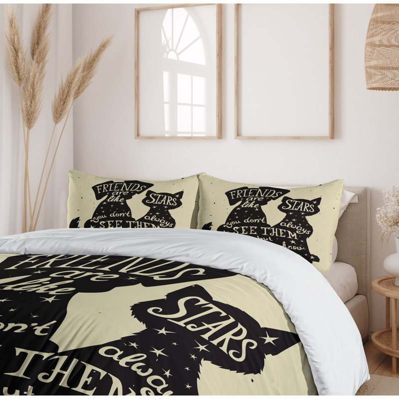 Inspirational Modern & Contemporary Polyester Duvet Cover, Queen