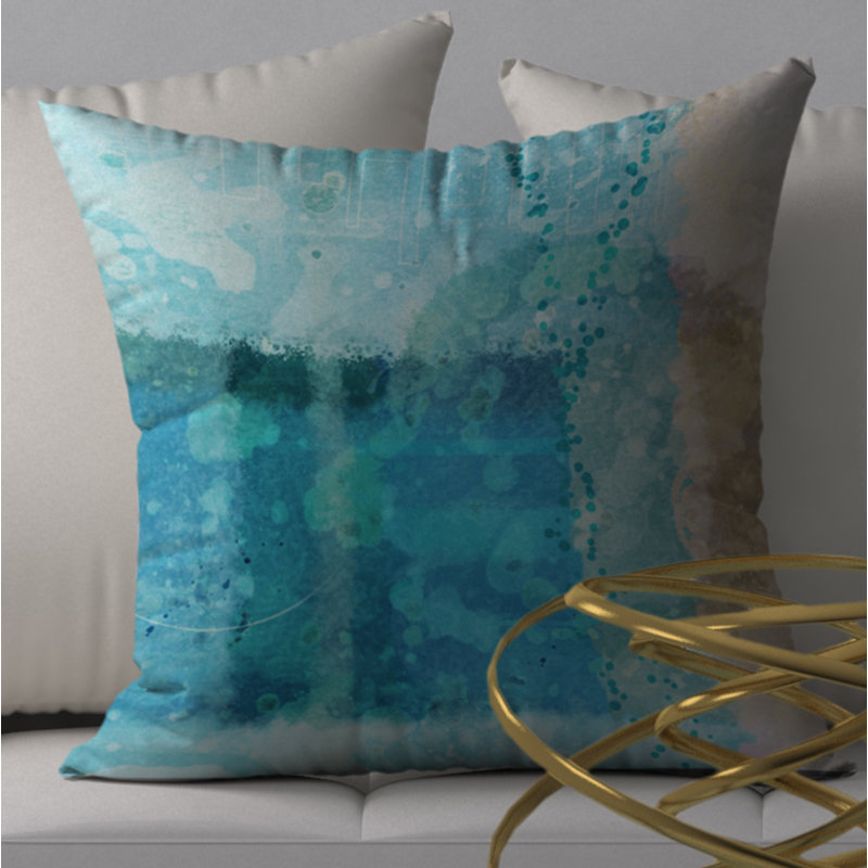 Abstract Throw Pillow, 20" H x 20" W