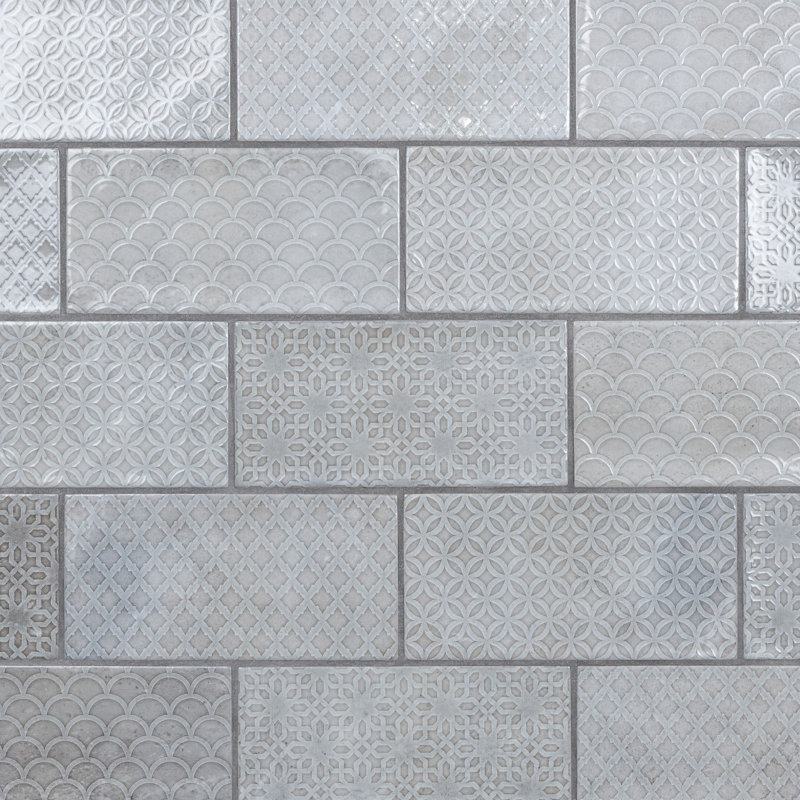 Carrelage style métro en céramique 8 po x 4 po Camden, Gris