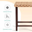 Ensemble de 3 tabourets de bar Seagrass tissés à la main avec hauteur réglable, pieds en bois d'hévéa massif et capacité de 250 lb pour îlot de cuisine rustique