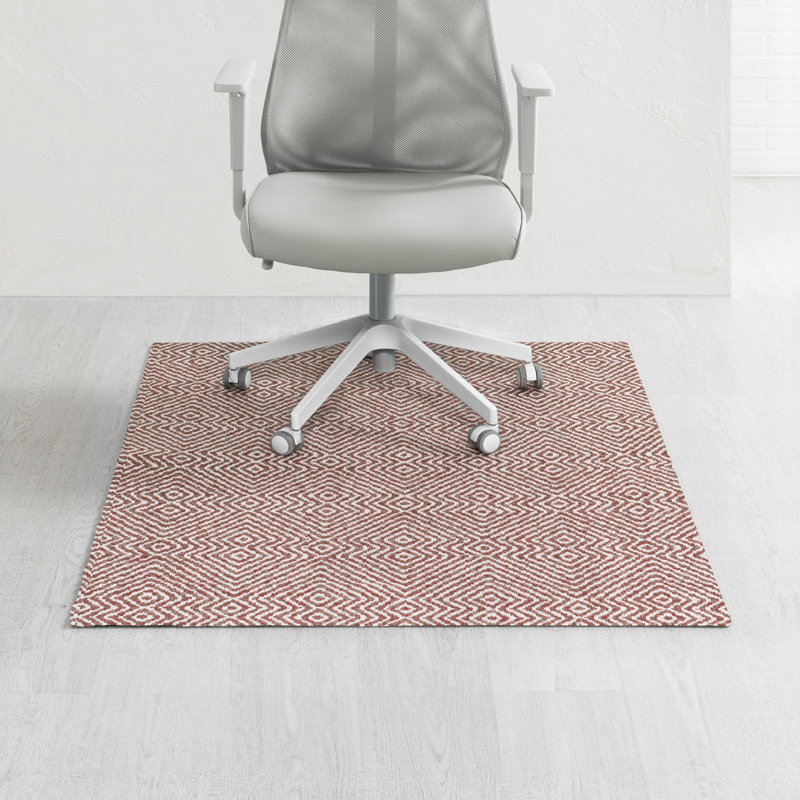 Tapis de chaise de bureau en jacquard de polyester avec support antidérapant Anji, H 0,5 po x l 48 po x P 36 po