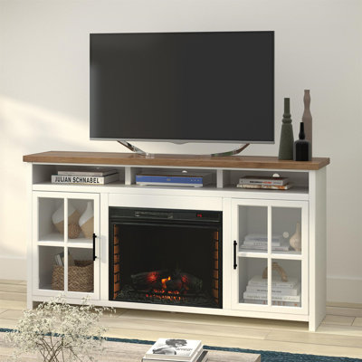 Meuble télé avec foyer 74 po Hampton pour téléviseur de 85 po ou moins Hampton