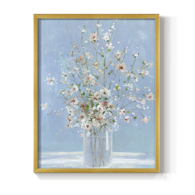 «Cherry Blossom Arrangement», reproduction encadrée - bois massif, Or, H 28 po x l 22 po