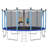 Gymax Round Backyard Trampoline with Safety Enclosure